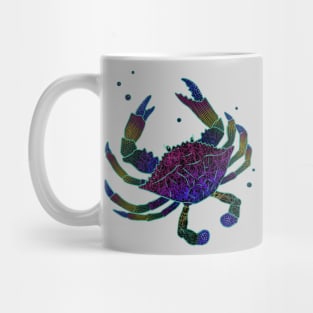 Colorful Abstract Sea Crab With Bubbles Mug